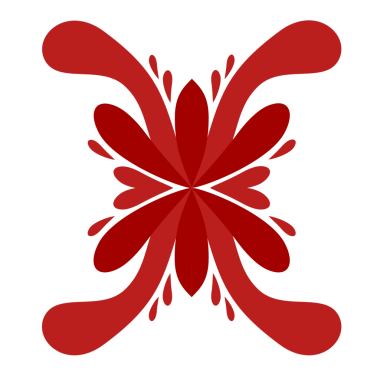 Kırmızı bir çiçeğin vektör illüstrasyonu