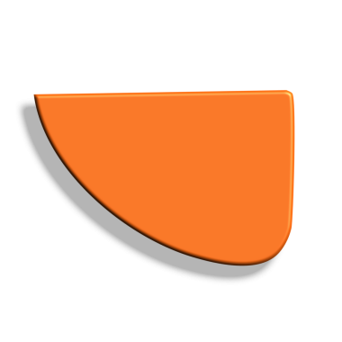 Beyaz arkaplanın izole edilmiş turuncu silueti - vektör illüstrasyonu