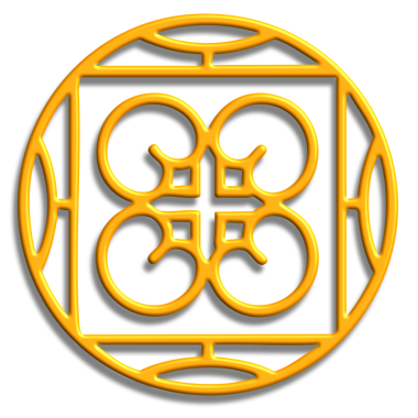 Siyah arka planda altın Kelt haçı