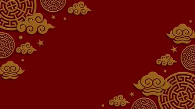 Mutlu Çin Yeni Yılı Ay arkaplan video tasarımı