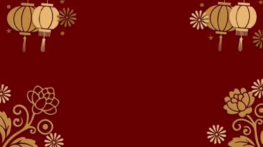 Mutlu Çin Yeni Yılı Ay arkaplan video tasarımı