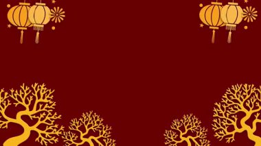 Mutlu Çin Yeni Yılı Ay arkaplan video tasarımı