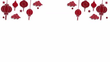 Mutlu Çin Yeni Yılı Ay arkaplan video tasarımı