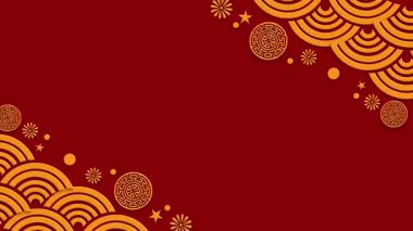 Mutlu Çin Yeni Yılı Ay arkaplan video tasarımı