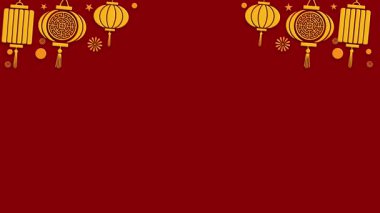 Mutlu Çin Yeni Yılı Ay arkaplan video tasarımı