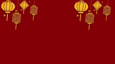 Mutlu Çin Yeni Yılı Ay arkaplan video tasarımı