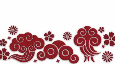 Mutlu Çin Yeni Yılı Ay arkaplan video tasarımı