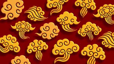 Mutlu Çin Yeni Yılı Ay arkaplan video tasarımı