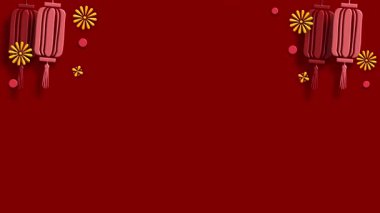 Mutlu Çin Yeni Yılı Ay arkaplan video tasarımı