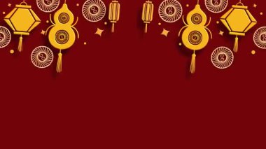 Mutlu Çin Yeni Yılı Ay arkaplan video tasarımı