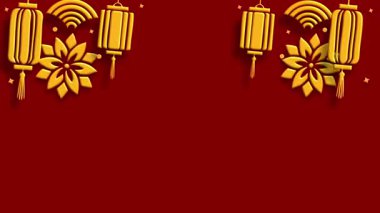 Mutlu Çin Yeni Yılı Ay arkaplan video tasarımı