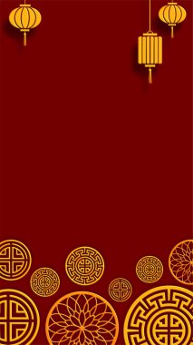Mutlu Çin Yeni Yılı dikey arka planı