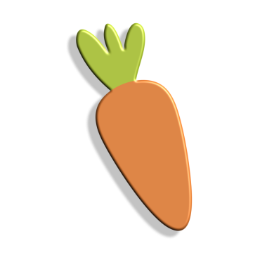 Havuç simgesi düz çizim