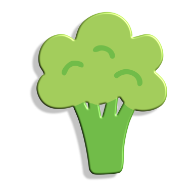 Brokoli simgesi, çizgi film tarzı