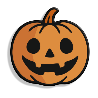 Cadılar Bayramı Balkabağı kafa simgesi, vektör illüstrasyon tasarımı