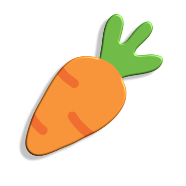 Havuç düz simgesi, vektör, illüstrasyon