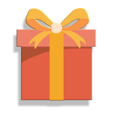 hediye kutusu beyaz arkaplanda izole edildi.