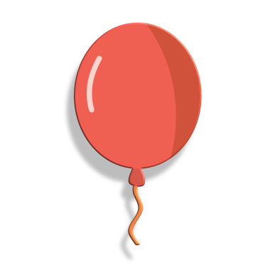 Balon simgesi. Düz tasarım