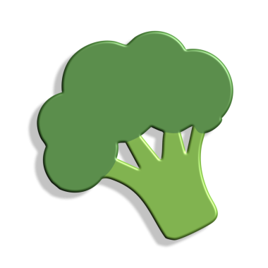 Düz stil simgesinde brokoli