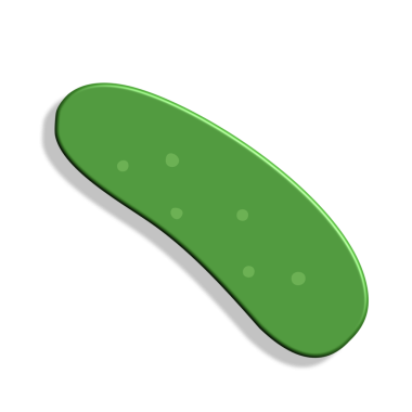 beyaz arkaplanda izole edilmiş salatalık simgesi