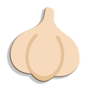 Sarımsak ikonu. özet sarımsak vektör çizimi.