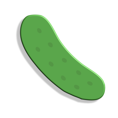 salatalık simgesi düz izole vektör