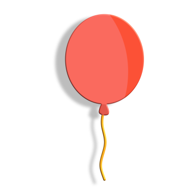 Beyaz arkaplanda kırmızı balon izole edildi