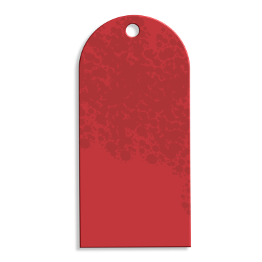 Etiket işareti. Vektör. Beyaz arkaplanda yumuşak gölgesi olan kırmızı simge.