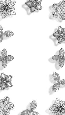 El çizimi pürüzsüz çiçek deseni