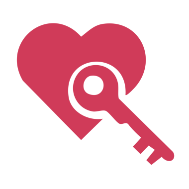 anahtar kalp aşk simgesi vektör illüstrasyon grafik tasarımı