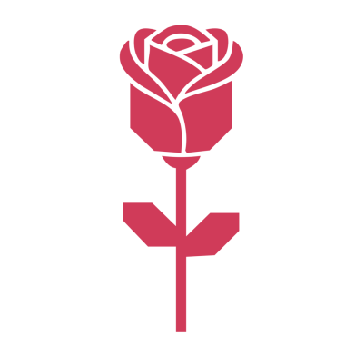 Gül ikonu. vektör illüstrasyonu