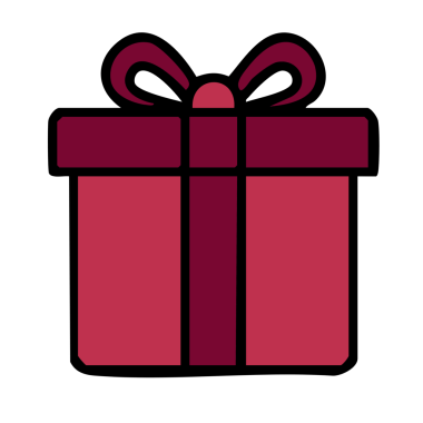 Hediye kutusu simgesi. Basit bir çizim. vektör illüstrasyonu