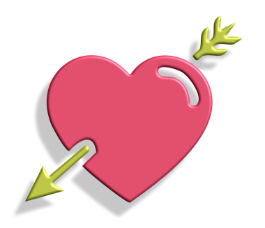 Kalp simgesi. düz tasarım