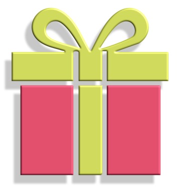 Hediye kutusu simgesi renk ana hatları vektörü