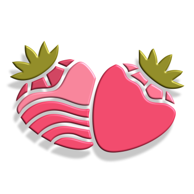 Bir çift kırmızı ve pembe renkli kalp. Sevgililer Günü konsepti.