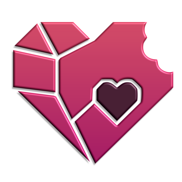 Pembe renkli bir kalp simgesinin vektör çizimi