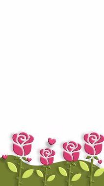 Sevgililer Günü Arkaplanı Sevgililer Günü etkinliği için 3D video