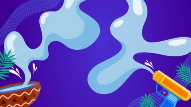 Songkran etkinliği ve su günü için Songkran Günü arkaplan tasarımı