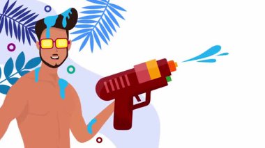 Songkran etkinliği ve su günü için Songkran Günü arkaplan tasarımı