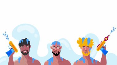 Songkran etkinliği ve su günü için Songkran Günü arkaplan tasarımı