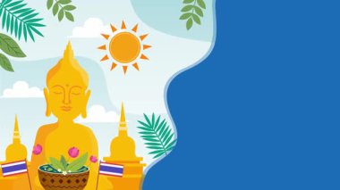 Songkran etkinliği ve su günü için Songkran Günü arkaplan tasarımı