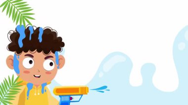 Songkran etkinliği ve su günü için Songkran Günü arkaplan tasarımı