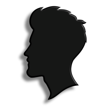 Erkek profili görüntüsü. Erkek kafasının silueti, profil görüntüsü. vektör illüstrasyonu.