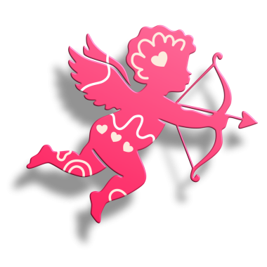 Yay ve okla Aşk Tanrısı 'nın vektör çizimi. Sevgililer Günü