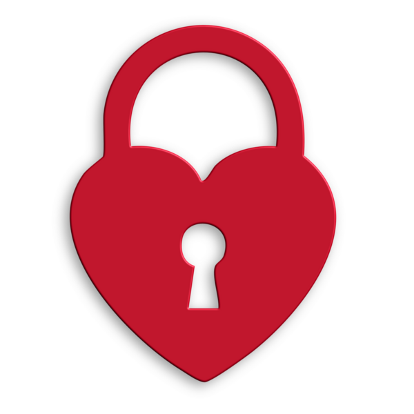 kalp kilidi ikon vektör çizimi