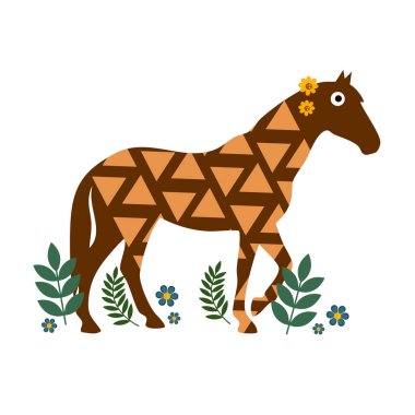 Düz bir tarzda zebra