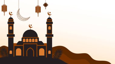 Kurban Mübarek arkaplan vektör çizimi