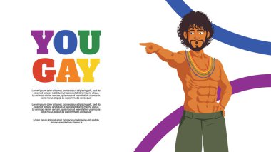 Gay gururu gösteren bir adam