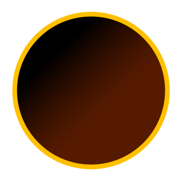 Siyah arkaplanda altın yuvarlak çerçeve.