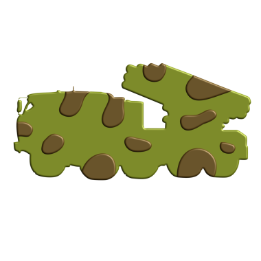 yeşil askeri kamuflaj simgesi, düz stil